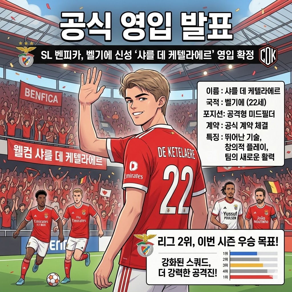 벤피카, 벨기에 특급 [데 케텔라에르] 영입!